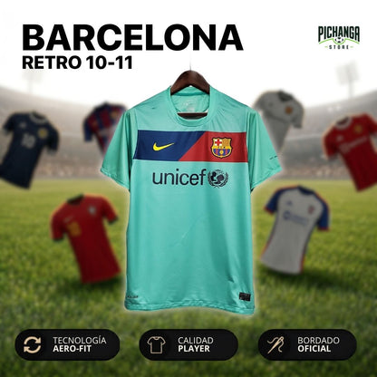 Camiseta Barcelona Retro 10-11 Visita