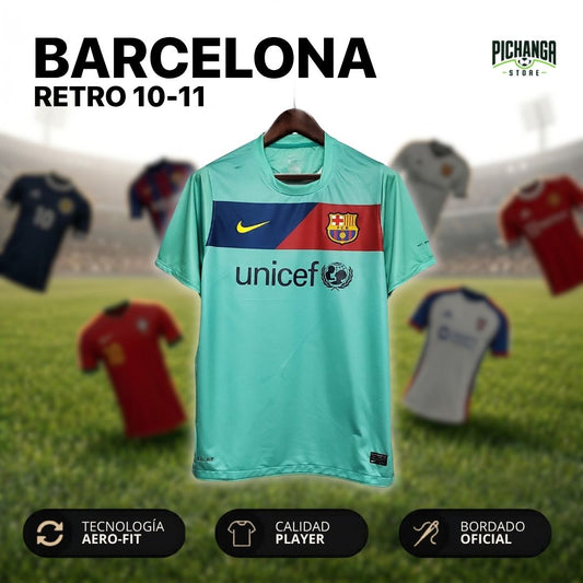 Camiseta Barcelona Retro 10-11 Visita