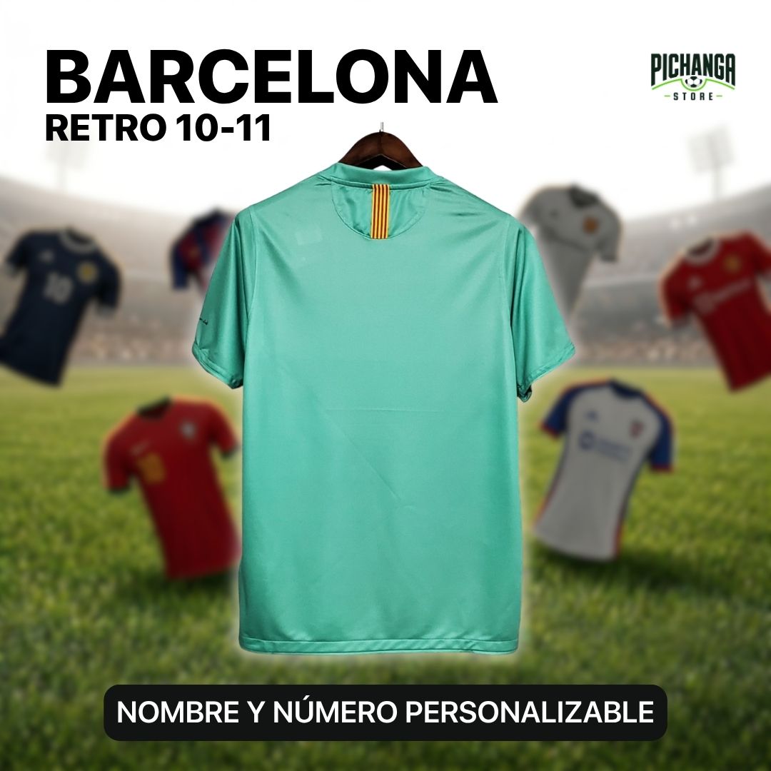 Camiseta Barcelona Retro 10-11 Visita